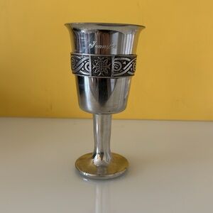 English Pewter Co. The Celtic Band Wine Goblet Engraved Jennifer